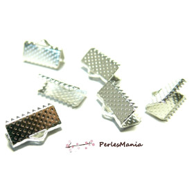Griffe Serre Fils Embouts Attache Ruban 10mm Argent  Vif