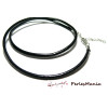 Colliers cuir véritable noir diamètre 3mm  avec chaine de confort