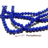 1 fil d'environ 100 perles RONDES à facettes en verre 4mm BLEU ROYAL H166402L