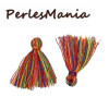 20 mini pompons breloque passementière  Multicolore foncé H6486511 25mm 