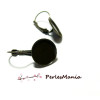BN118587PP PAX 20 Boucles d'oreille dormeuse Plateau Rond 12mm metal couleur Argent Platine