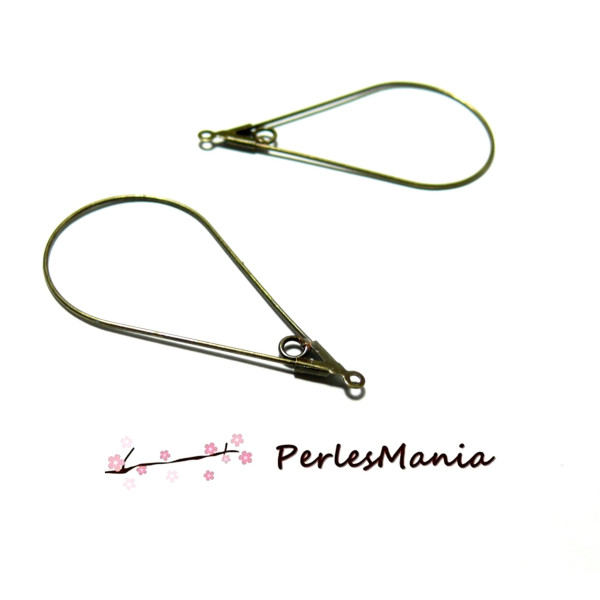 Pendentifs Connecteurs Goutte 45mm métal couleur Bronze