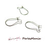 BN115008AV PAX 50 Boucle d'oreille dormeuses 19 par 10.5 mm metal couleur Argent Vif