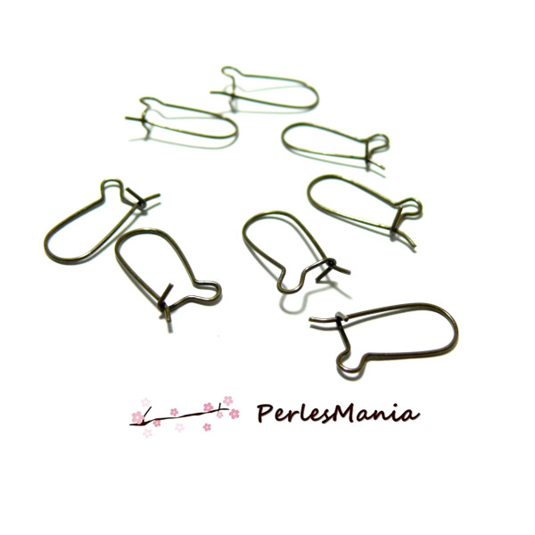 Boucle d'oreille dormeuses 19 par 10.5mm metal couleur Bronze