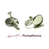 BN114791PP PAX 20 supports de Boucles d'oreille clips 14mm Argent Platine