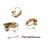 Supports de Boucles d'oreille Clips avec attache metal couleur Or Rose