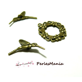 Sets Fermoirs T Toggle Oiseau du Paradis – Métal Couleur Bronze