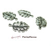 Breloque pendentifs feuille de philodendron Montserrat 28mm Argent Antique