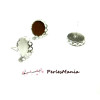 Supports de Boucle d'oreille Puce Vague 12mm – Laiton Argent Vif