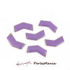 Connecteurs Résine style Emaillés Biface Forme V Chevron Couleur Lilas 30mm sur une base en métal doré