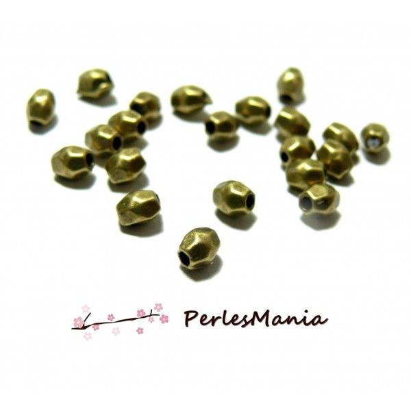 PAX 50 perles intercalaires Cubes 5mm metal couleur Doré PS11105709