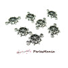 Fournitures loisirs créatifs: 10 pendentifs roues de bateau P122979 viel argent