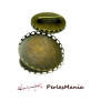 10  supports de broche vague pour cabochon en 25mm BRONZE 2D8759 