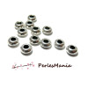 PS1181425 PAX 50 perles intercalaire Rondelles 8mm metal couleur Argent Platine 