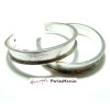 Support bracelet Jonc pour cordon plat 10mm couleur Argent Antique