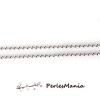 S11104751 PAX 5 Colliers Chaine a Billes Boules 1.5mm avec chaine d'extension couleur Argent Platine