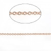 Chaine maille Forçat Extra Fine Or Rose  1.5 par 1.3mm Qualité Cuivre