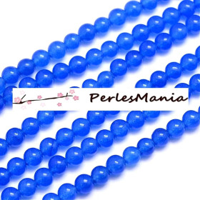 HA1464B08 1 fil d'environ 90 perles imitation Jade Rose Pastel 4mm 