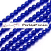 HA1464A21 1 fil d'environ 90 perles imitation Jade Bleu Translucide 4mm 