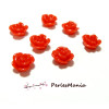 HB3458A99 PAX 50 cabochons Fleur Résine 14mm Rouge