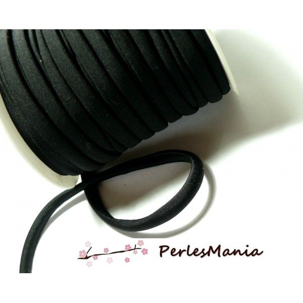 5 mètres élastique 2.5mm noir pour création collier, headband...