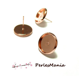 Supports de Boucles d’oreilles puces 12mm Or Rose – Laiton