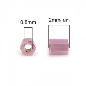 PS110104866 PAX 10gr Environ 850 perles Japonaise tube hexagonale en verre Opaque 2mm