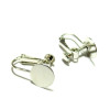 160711095437PP PAX 10 Boucle d'oreille Clip à vis avec attache métal couleur Argent Platine 