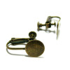 Supports de Boucles d’oreille Clip à Vis avec Plateau 10mm – Métal Couleur Bronze