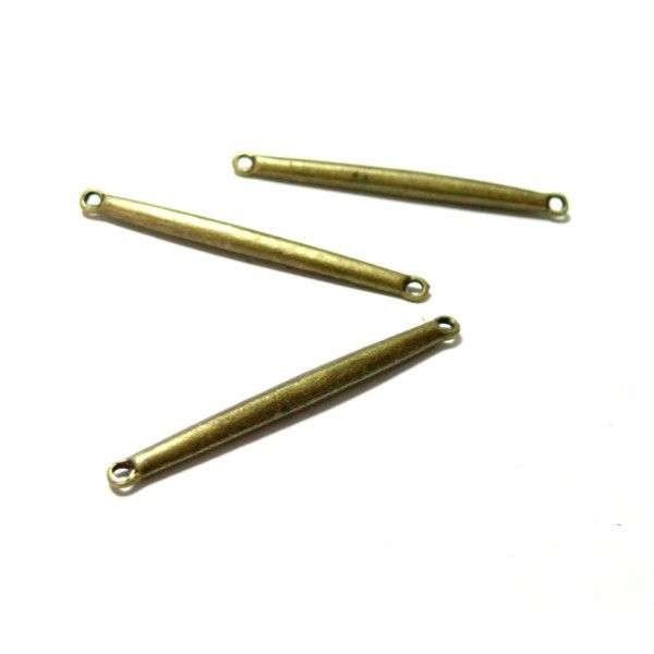 PAX 50 pendentifs connecteur TIGE 21mm metal couleur BRONZE S1177585
