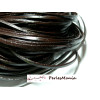 10m  de cordon CUIR VERITABLE  Marron FONCE  en 3MM ref H181, DIY 