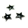 4 sequins médaillons style émaillés Biface Etoile Rose Flashy 13mm ref 10