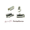 4 EMBOUTS PINCE TUBES 10mm MIYUKI, TISSAGE, CHAINE A BILLES ARGENT VIF ( S1172390 )