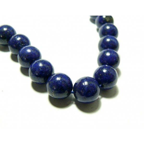 10 perles Lapis Lazuli rondes 12mm H11812