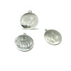 Pendentifs Médaillon Fleurs en Acier Inoxydable pour bijoux raffinés