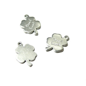 Pendentifs Trèfle à 4 feuilles Good Luck en Acier Inoxydable