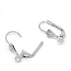 PS1128668 PAX: 20 Boucle d'oreille dormeuses Eventail Argent Platine