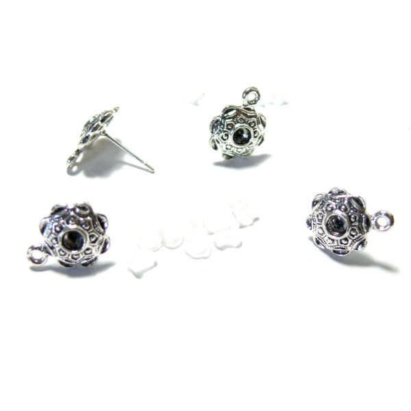 Boucle d'oreille puce RETRO avec attache