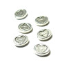Perles intercalaires Ovale Coeur 12 par 9mm metal couleur Argent Antique