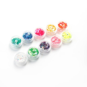 S1192373 PAX 1 boite imitation Nacre paillette Jaune pour inclusion résine