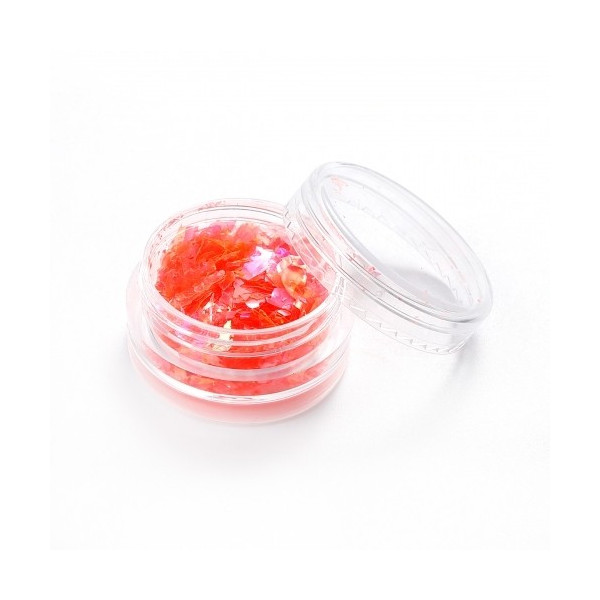 boite imitation Nacre paillette Rose Flash pour inclusion résine, scrapbooking, DIY pour nail art, scrapbooking, DIY