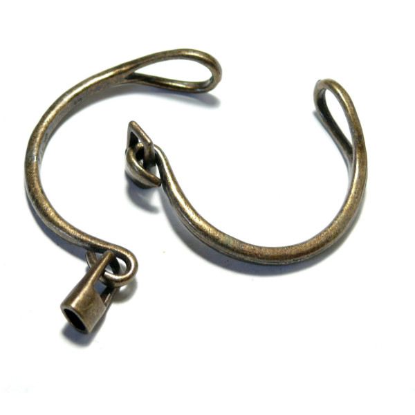 Sets Fermoirs Cerceau pour Cordons métal couleur Bronze