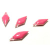 4 sequins médaillons style émaillés Biface Etoile Rose Pale 13mm ref 10