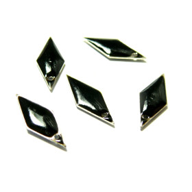 4 sequins médaillons style émaillés Biface Losange Rose 18mm ref 7