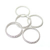 pendentifs anneau connecteur torsadés 25mm Argent VIF
