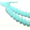 Perles à facettes rondelles,  en verre 6 par 8mm, Aquamarine