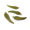 PAX 20 pendentifs Plumes 29mm metal couleur Bronze