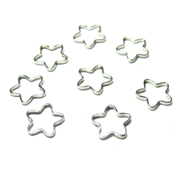 H1186311YS PAX 25 pendentifs anneau connecteur torsadés 25mm Argent VIF