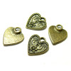 PAX 30 pendentifs coeurs 2W5321 metal couleur Bronze