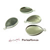 10 Supports de pendentif GOUTTE qualité 18 par 25mm metal ARGENT Platine ref 35241